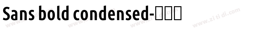 Sans bold condensed字体转换